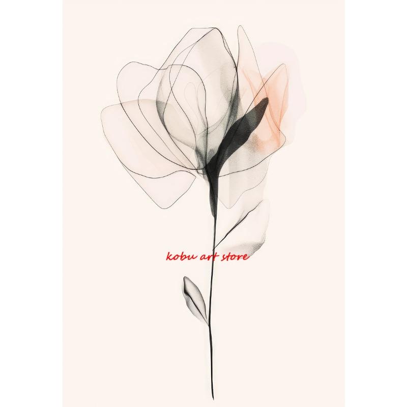 Abstract Watercolor Lotus Flower Posters Prints Colorful Floral Botanical Canvas Painting for Living Room Decor Wall Art Picture