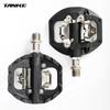 TANKE Mountain Bike Pedals 3 Sealed Bearing SPD Dual Clipless Flat & Lock Pedal Aluminum Cycling Pedals nylon cycling accessorie
