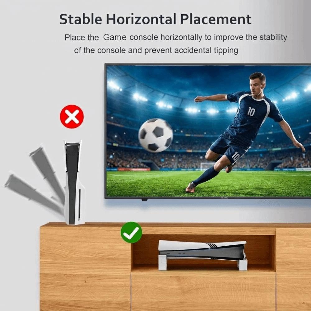 Disc Edition Compatible Horizontal Stand Console Accessories for PS5 Pro Slim Gaming Accessories