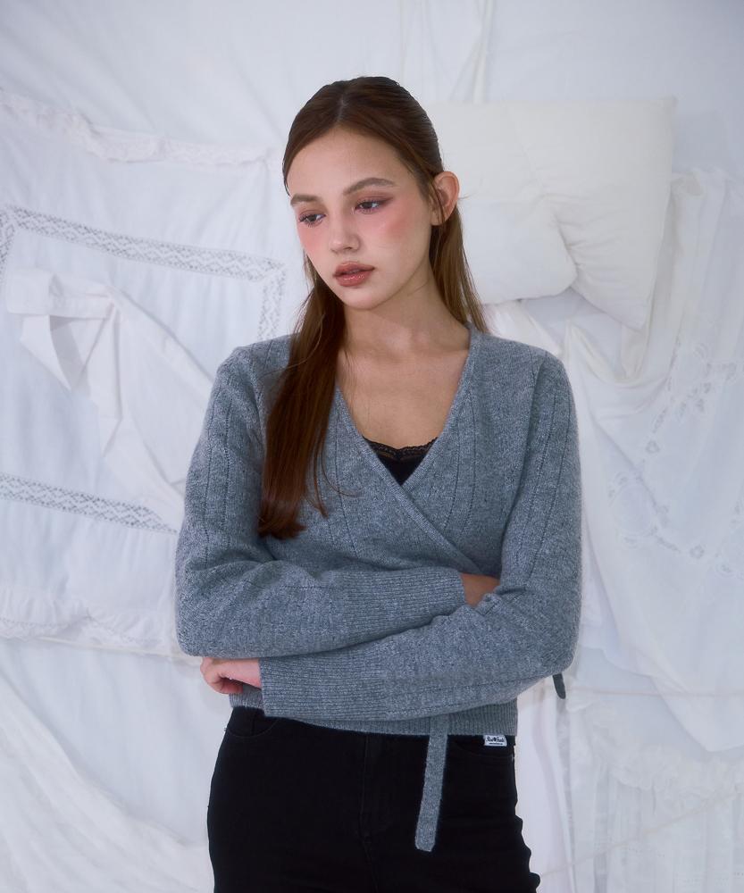 ROSEFRANTZ Muse Wrap Rib Knit [Gray]