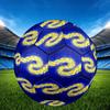 1pc Neon Light Swirls Theme Soccer Ball Football, Size 5, Lightweight PVC, Outdoor Training Soccer Ball,Gift J60421
