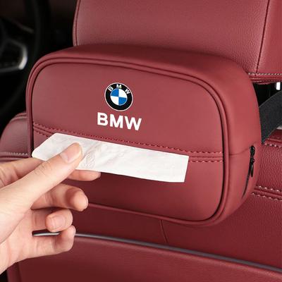 PU Leather Car Tissue Box Storage Bag Interior For BMW X1 X2 X3 X5 X4 X6 X7 G30 G20 G32 G11 G12 F40 F30 F20 F10 F34 F07 F44 F45 H3