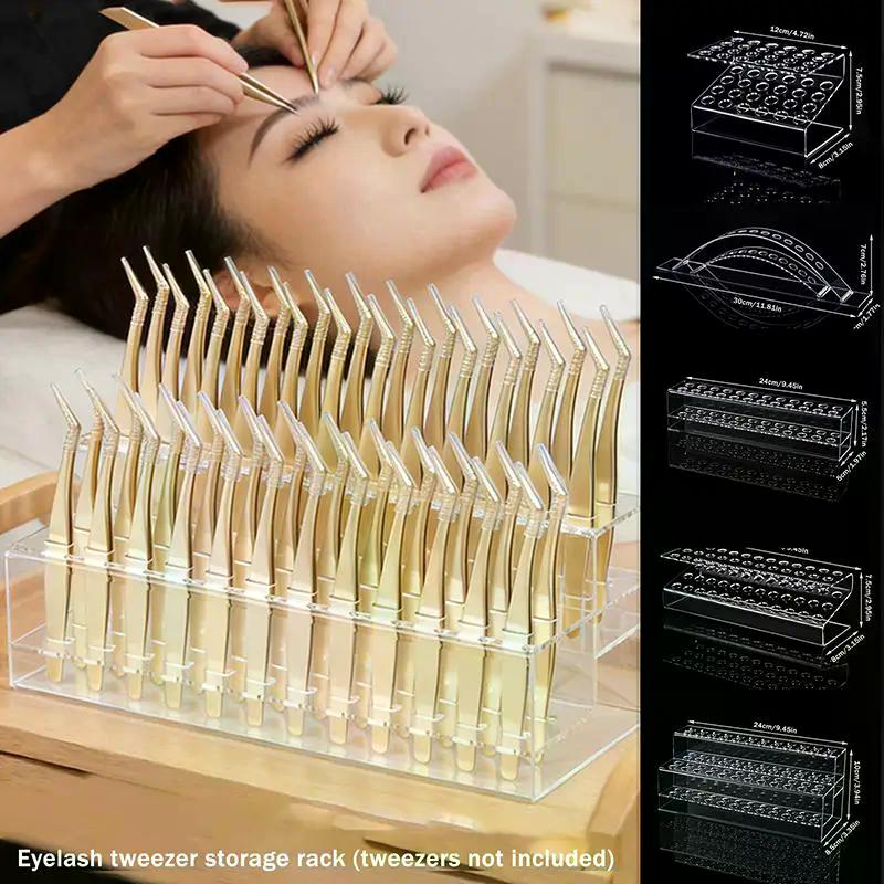 Tweezers Storage Box Multi-Holes Holder Eyelashes Makeup Tools Professional Storage For Eyelash Extensions Tweezers High Quality