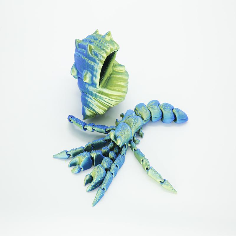 New 3D Printed Hermit Crab Multi-Articular Movable Model Home Decor Creative Ornaments Gift Crafts Ornaments3d Printed Crab