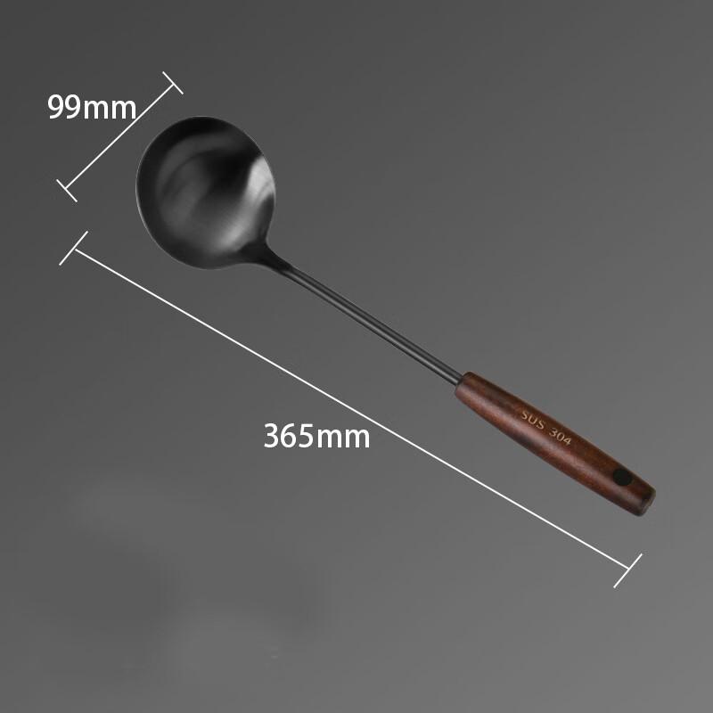 Retro Titanium Gold 304 Stainless Steel Cooking Spoon Standard