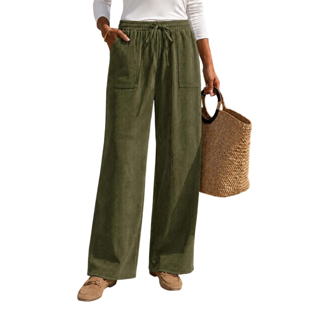 Women's Casual Color Loose Fit Wide Leg Pants for Everyday Fashion
