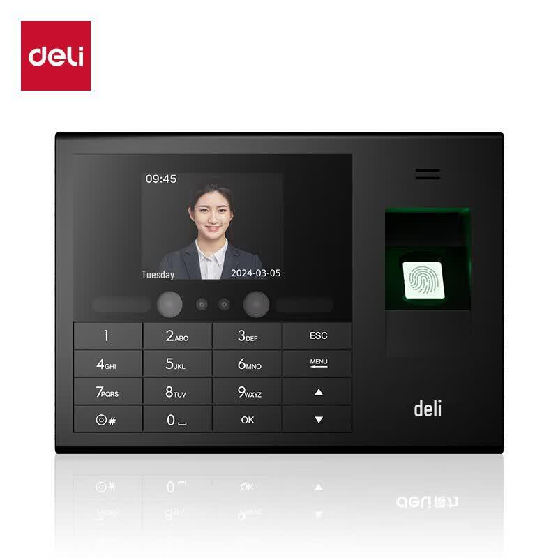 

Deli 3765PRO Hybrid Face & Fingerprint Attendance Machine CN plug (adapter included)