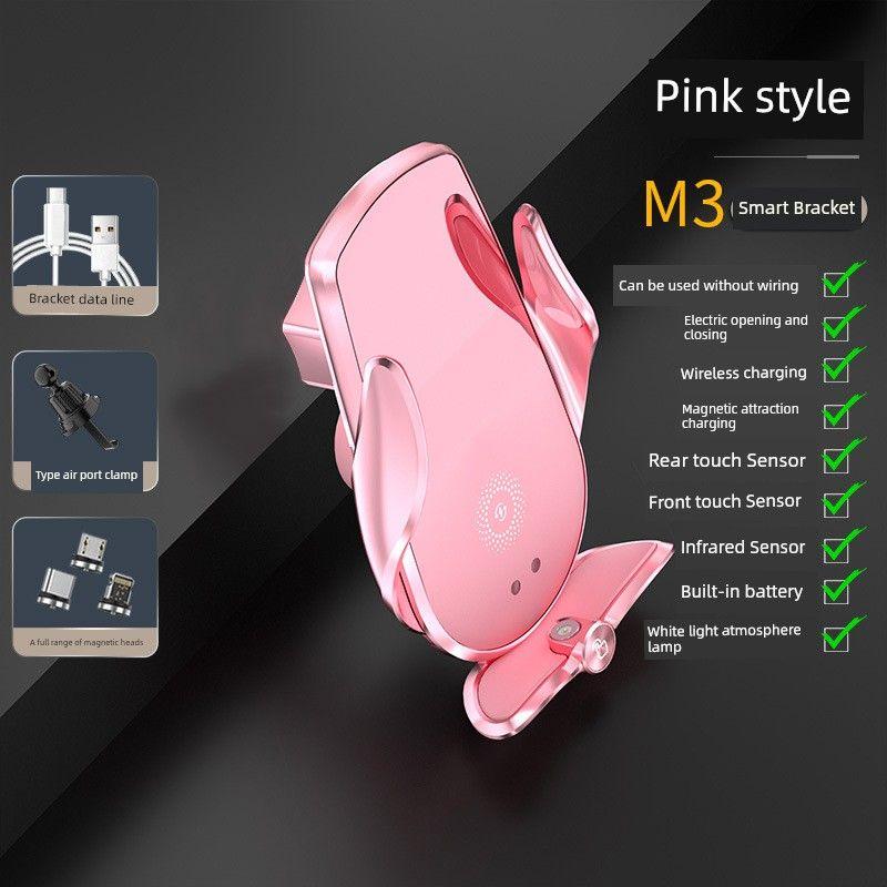 Magic Clip M123 Car Wireless Charger Mobile Phone Holder Automatic Sensor Electric Clamping Navigation Holder Automotive Device Mount