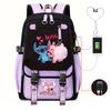 Surrounding Anime Korean Edition School Bag Campus Male And Female Students Multifunctional Usb Backpack