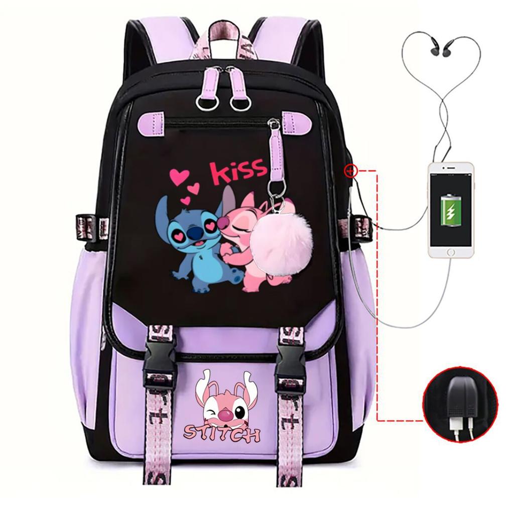 Surrounding Anime Korean Edition School Bag Campus Male And Female Students Multifunctional Usb Backpack