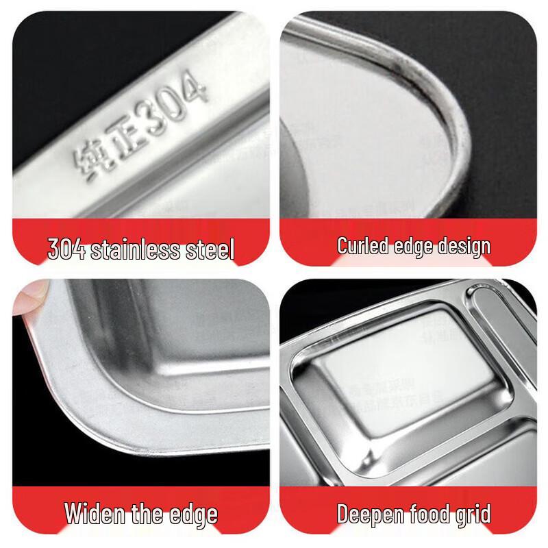 Yici Shiguang 304 Edelstahl unterteilter Speiseteller