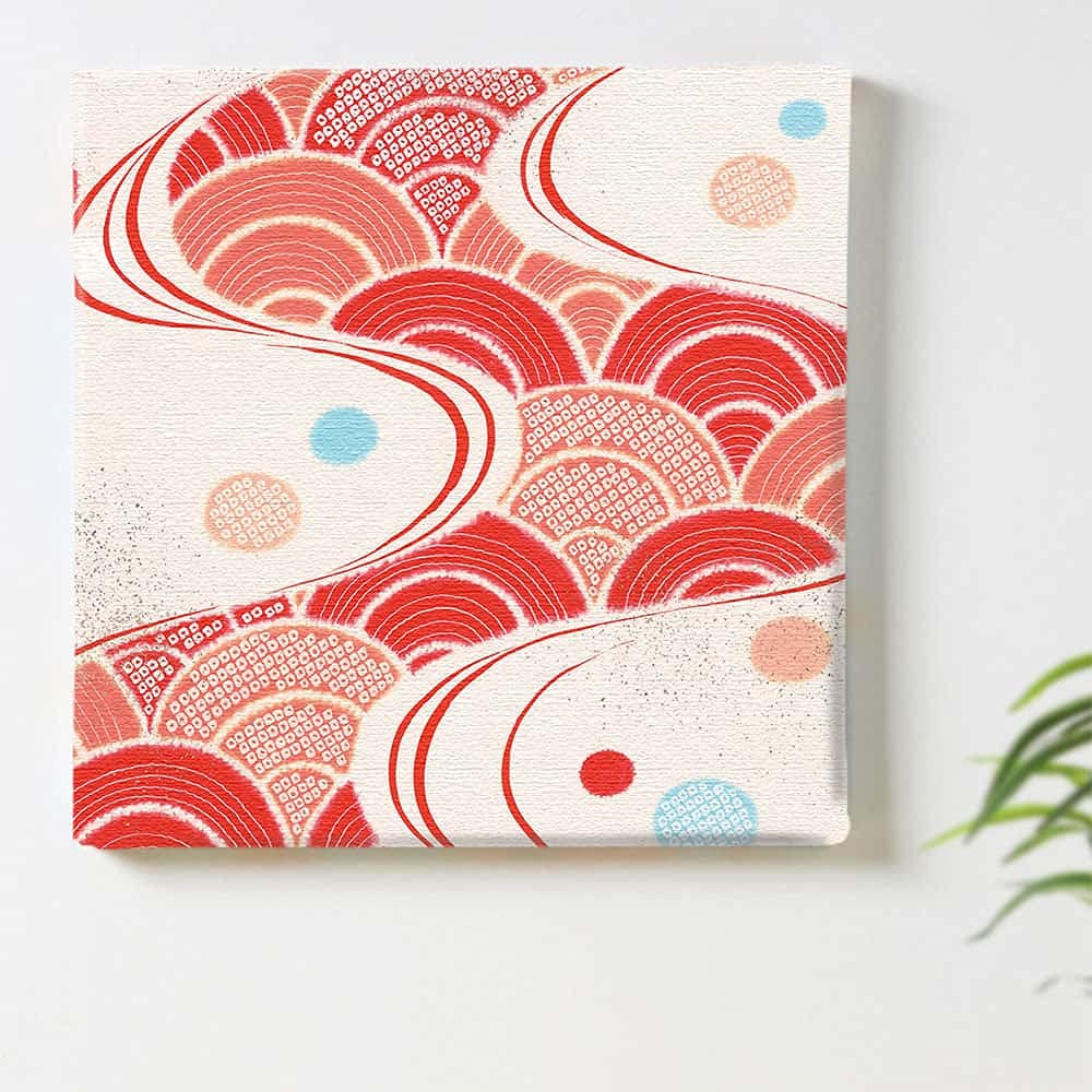 Japanese Kimono Art 57cm x Large Made in Stylish Interior Living Room Pastel Geometric Fabric Panel, 57cm, Size, Japan, Poster, Decor, Decor, Colors,
