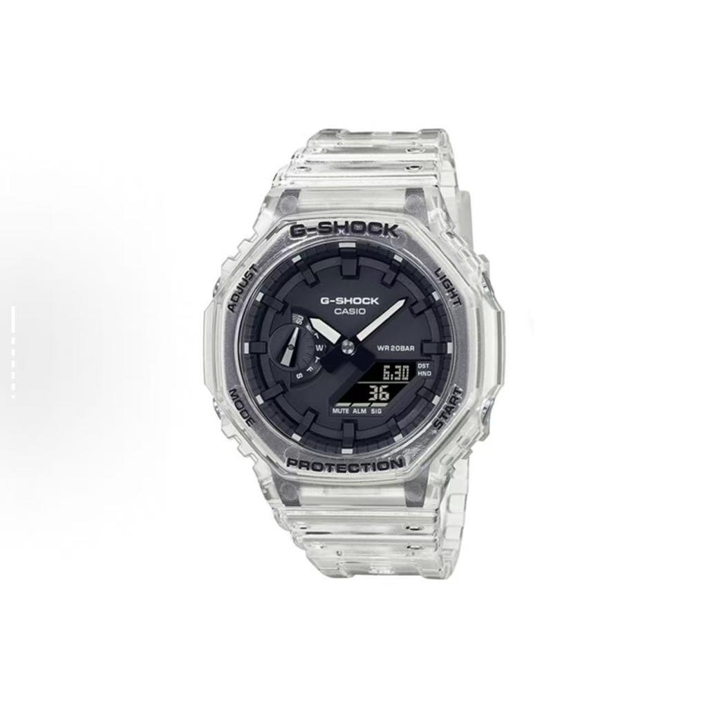 Casio Men Liquid Crystal,Analog Dual Display Series 44mm Black Watch GA-2100SKE-7A(Watch3--)