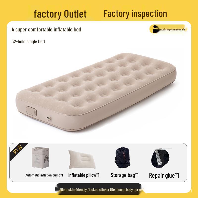 Thickened Self-Inflating Portable Air Mattress for Outdoor Camping and Hiking