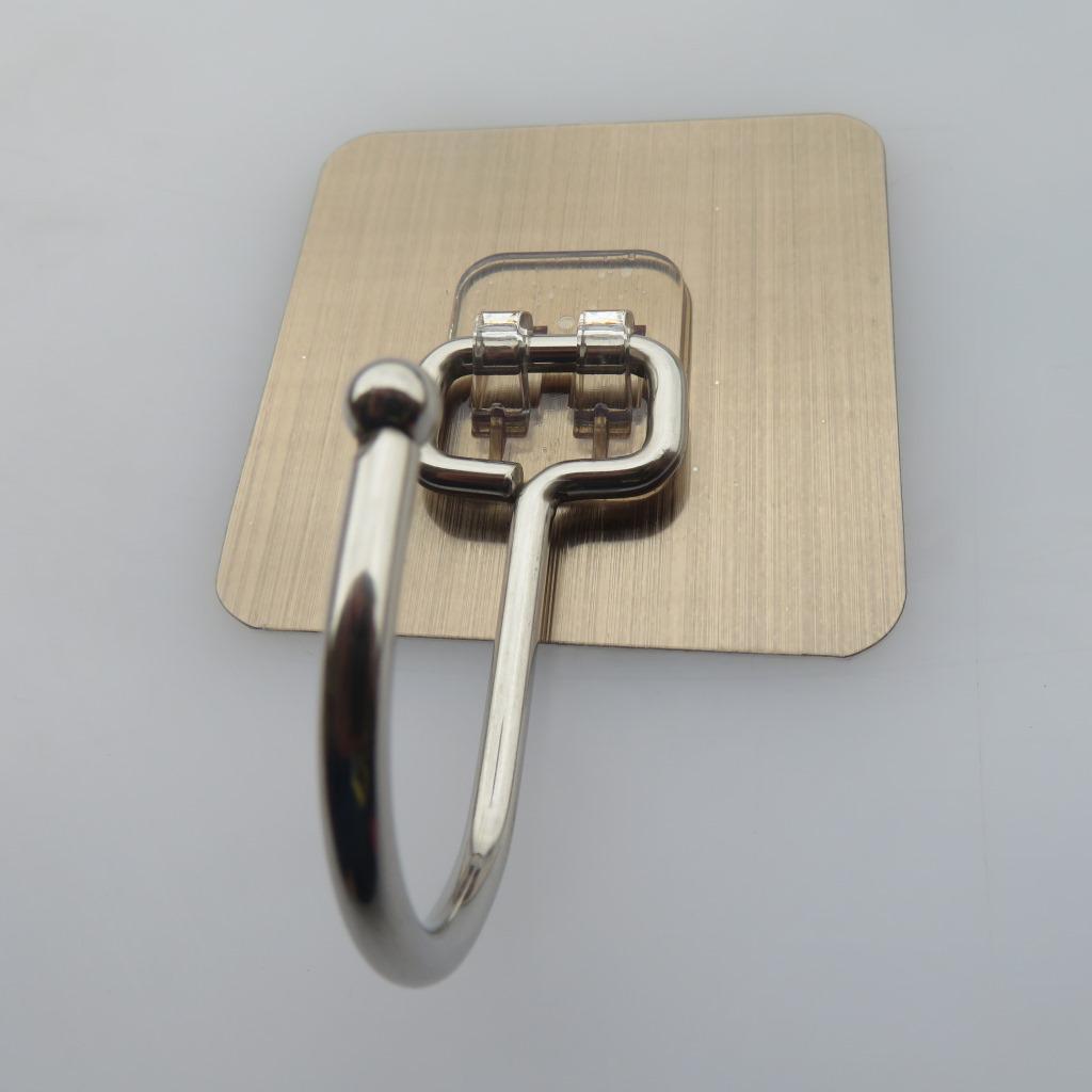 Seamless High-Quality Stainless Steel Adhesive Hook for Bathroom and Door - No Drilling Required