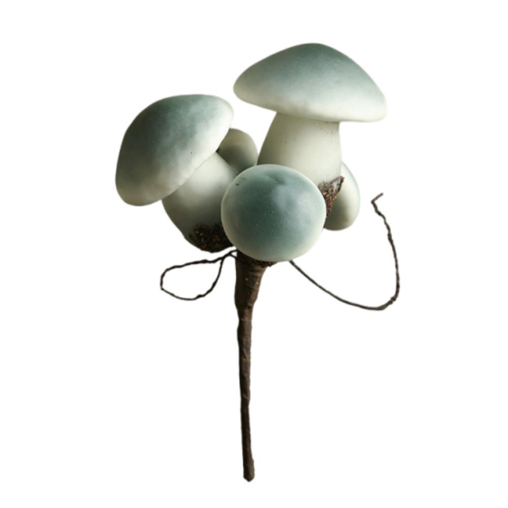 

Lifelike Artificial Mushroom Cute Fake Mushroom Ornaments Simulated Plants Patio Decor зелёный