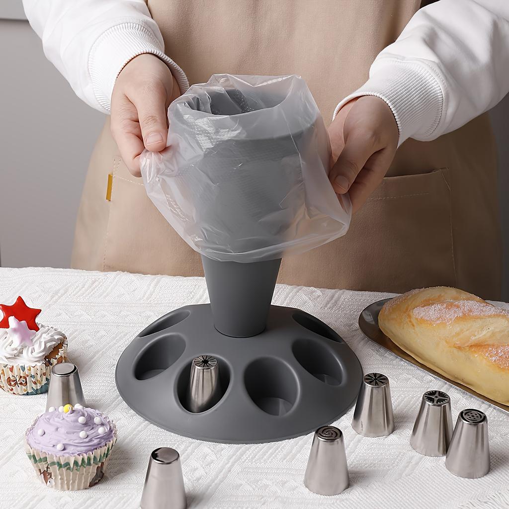Baking Tools Piping Nozzle Set Stainless Steel Cake Icing Tips With Holder For Decorating