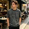 Men Stylish Shabby T-Shirt Loose Fit Casual Tee Sparkling Summer Tee Shirt for Party Holiday Street Wear