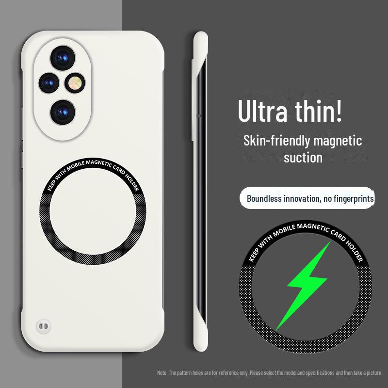 

Чехол Honor 200/200 Pro Frameless Magnetic Car Mount: Ультратонкий, полузакрытый, устойчивый к падениям, твердый корпус Honor 200 Pro