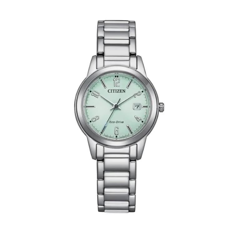 

CITIZEN Water Resistant For Everyday Use Solar Quartz Movement Stainless Steel Strap Watch 29.4mm FE124171X Green Dial