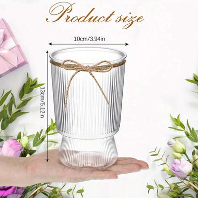 Hochwertige Trophäen-Stil Kunststoffvase Transparente Vase, Geeignet für Tischdekoration, Hochzeit, Zuhause, Tischdekoration