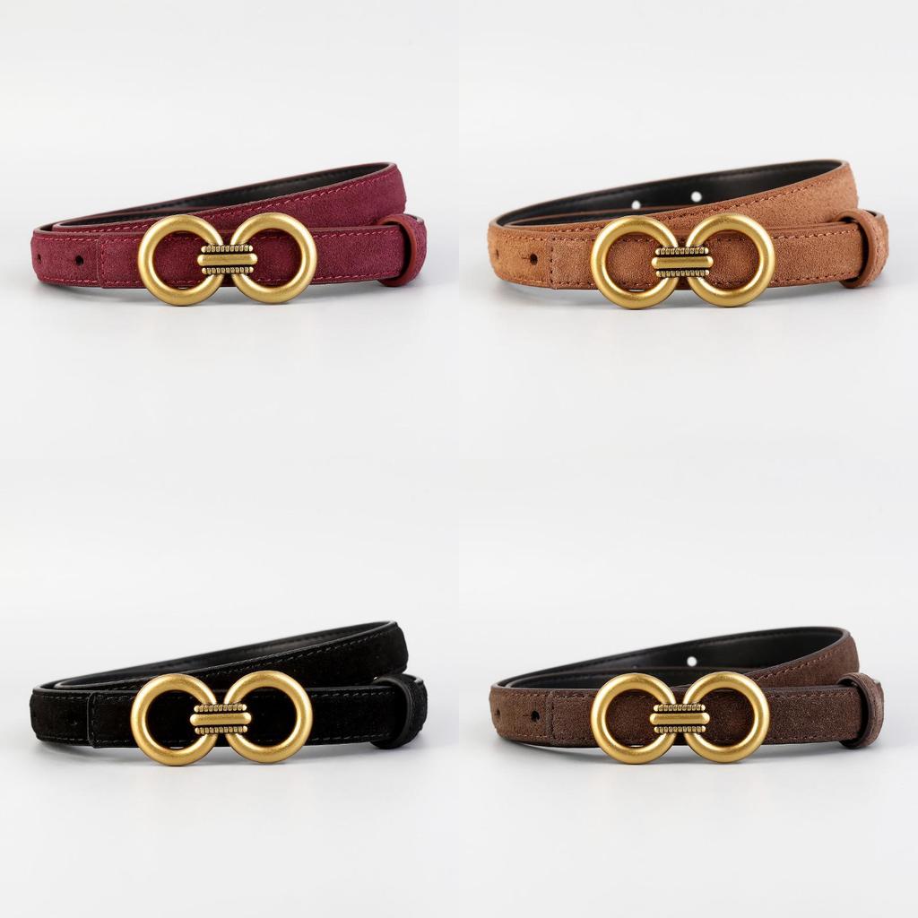 Classic Leather Waist Belt For Women With Alloy Buckle For Casual And Office Use