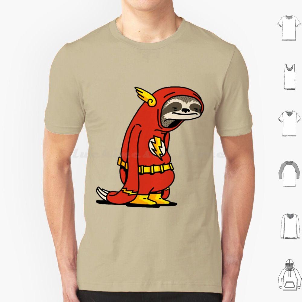 Flash Sloth Funny Superhero T Shirt Big Size 100 Cotton Flash Sloth Funny Superhero