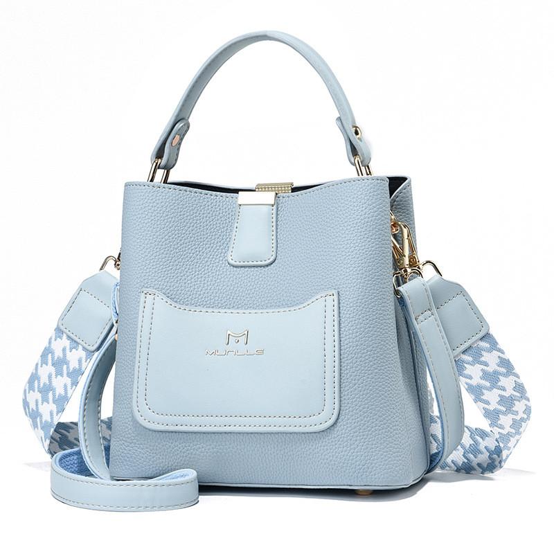 Stilvolle und elegante PU-Leder-Eimertasche für Damen mit schickem Design und vielseitigen Farben