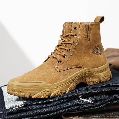 Herren Echtleder Stiefel Stiefeletten Kurze Stiefel