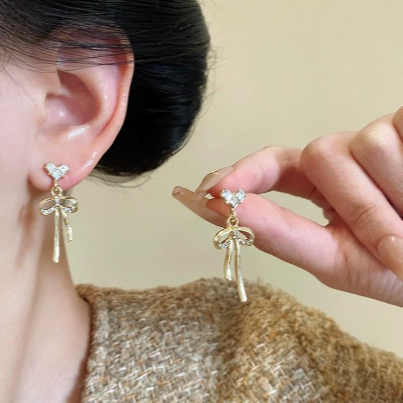 Korean Luxury Butterfly Tassel Earrings: Elegant, Versatile, Long Dangle Design with Silver Needles for Women