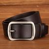 Men'S Leather Belt Two-Layer Cowhide Retro Pin Buckle Belt Casual Waistband Bandwidth