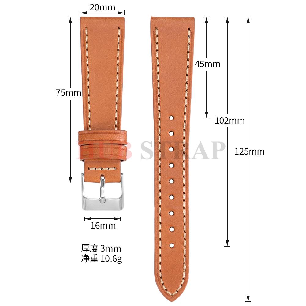 Handmade Oil Wax Genuine Leather Strap 20mm22mm Retro Vintage Top Layer Cowhide Business Bracelet Watche Watchband for Men Women