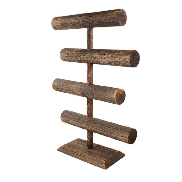 4 Tiers Wooden Bangle Display Stand Bracelets Wristchain Bracelet Jewelry Holder 1