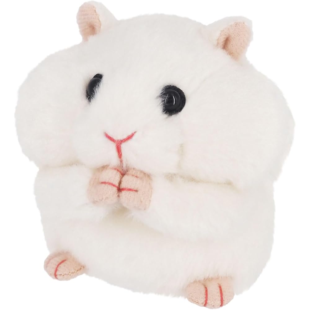 

Sanei Boeki Mogo Mogo Hamster Plush Toy White 6x7x7.5cm Soft Stuffed Animal