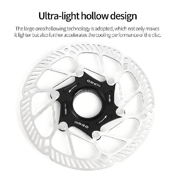 IIIPRO רוטור בלם דיסק Centerlock אולטרה-קל לאופניים כביש דיסק בלם פיזור חום הידראולי רוטור דיסק 140/160/180/203 מ"מ