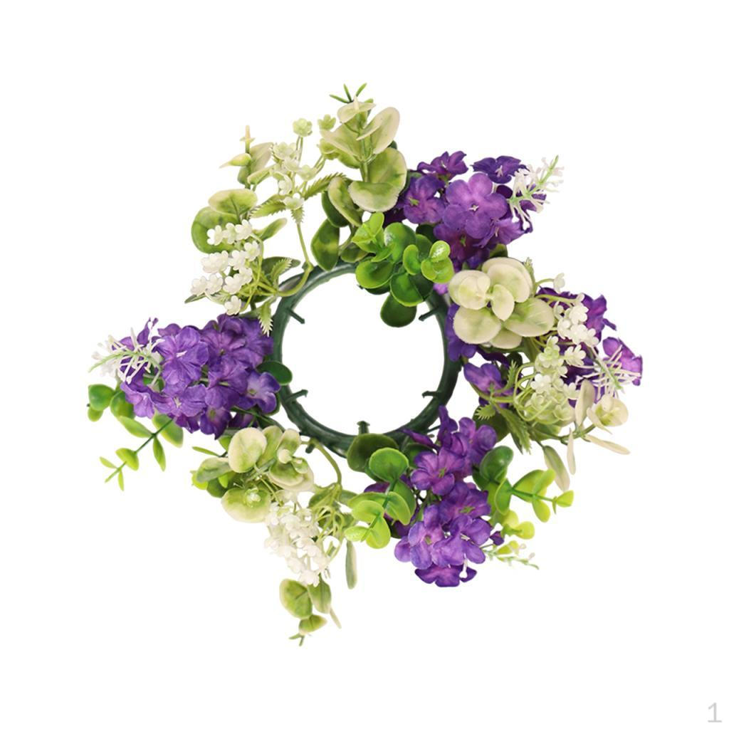 

Круглый венок из искусственных свечей для рождественского стола Purple