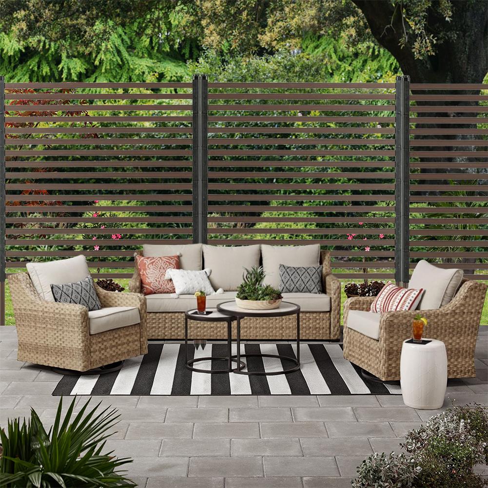 90x120cm Metal Privacy Fence PE-Coated Steel Pipe Privacy Screen Panel Fence for Outside Backyard Garden Patio Decoration Gifts