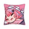 Ironmouse Neon Heart Frame With Devil Square Pillow Case Cute Vtuber Girl Cushion Cover Decor Pillowcover For Home 45X45Cm