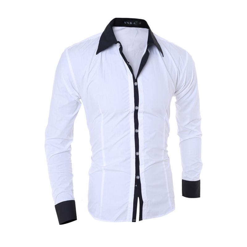 Herren Slim Fit Color Block Quadratischer Ausschnitt Langarmshirt 2024