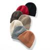 % Cashmere Autumn and Winter Thickened Solid Color Flanged Hat Warm Men's and Women's Ear Protection Headgear