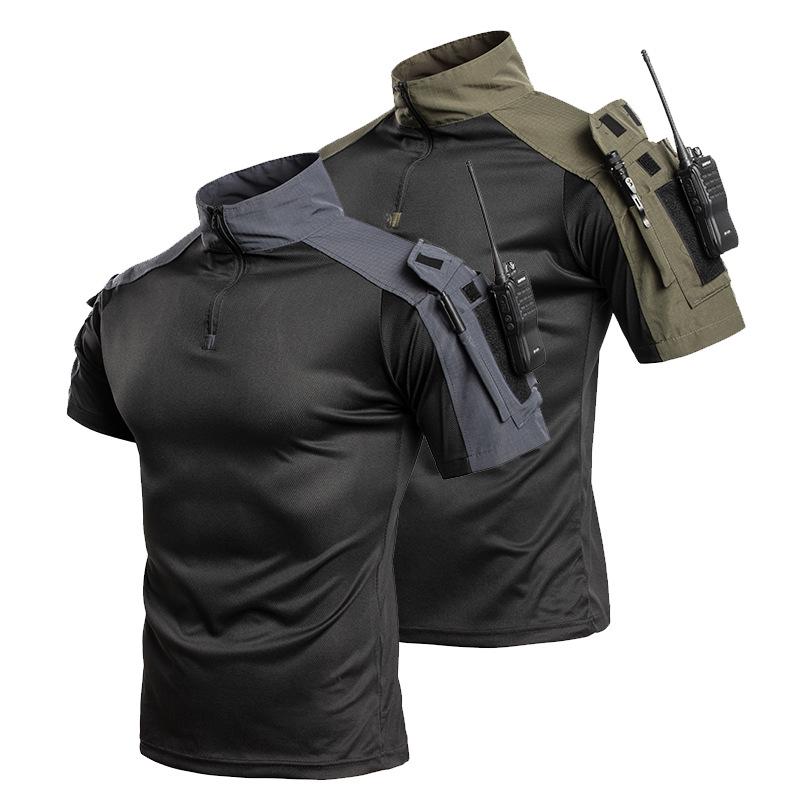 Men's G4 Quick-Dry Tactical Camouflage Training Set: Short-Sleeve, Wear-Resistant, Loose Fit Outdoor T-Shirt & Frog Suit