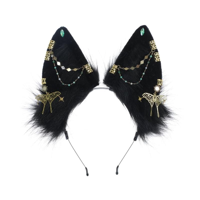 

Handmade Wolf Ear Hairband Anime Event Hairband Masquerades Costume Headdress Teens Girl Roleplay DressingUp Accessories 1