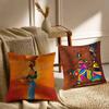 Abstract Painting African LPillow Case Sofa and Living Room Decorative Cushion Covers Dust-proof and Mite-proof Invisible Zipper