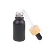 5Ml-100Ml Black Frosted Essential Oil Glass Bottle Wood Grain Dropper Bottle Aromatherapy Liquid Pipette Bottle Refillable