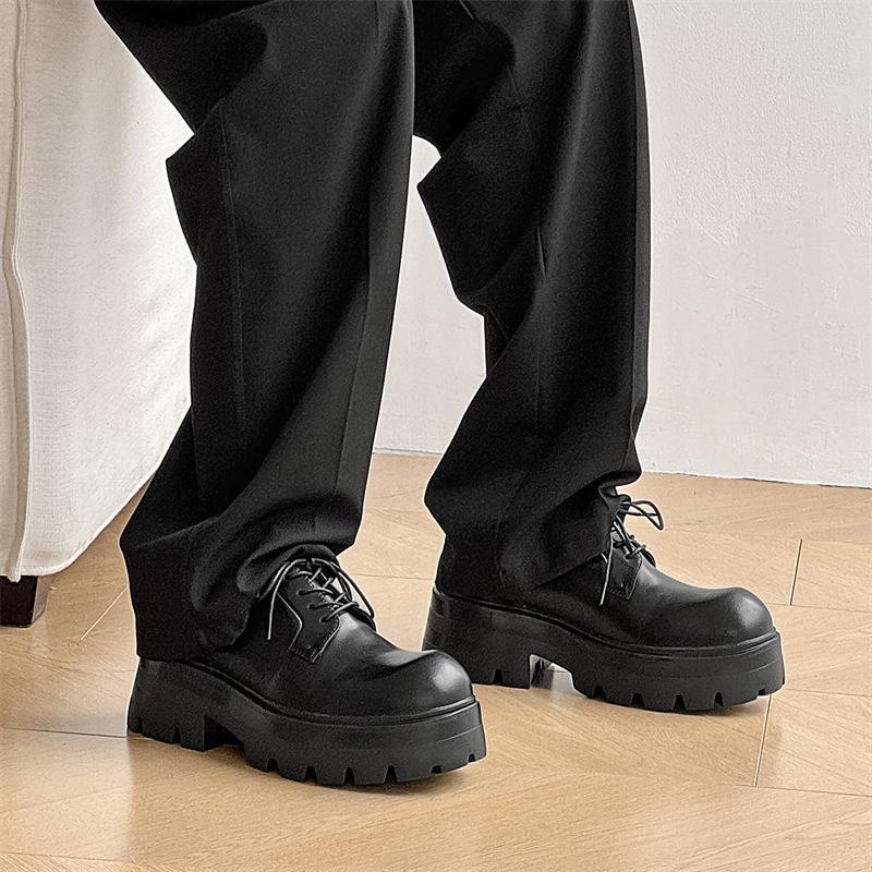 Leather shoes men's business dress big head high sense British style thick sole height wedding groom derby shoes 71144-J