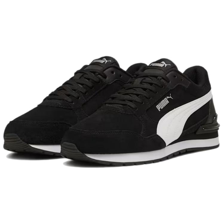 Puma St Runner Abrasion Resistant Low Top Casual Shoes Unisex Black White 399665-01