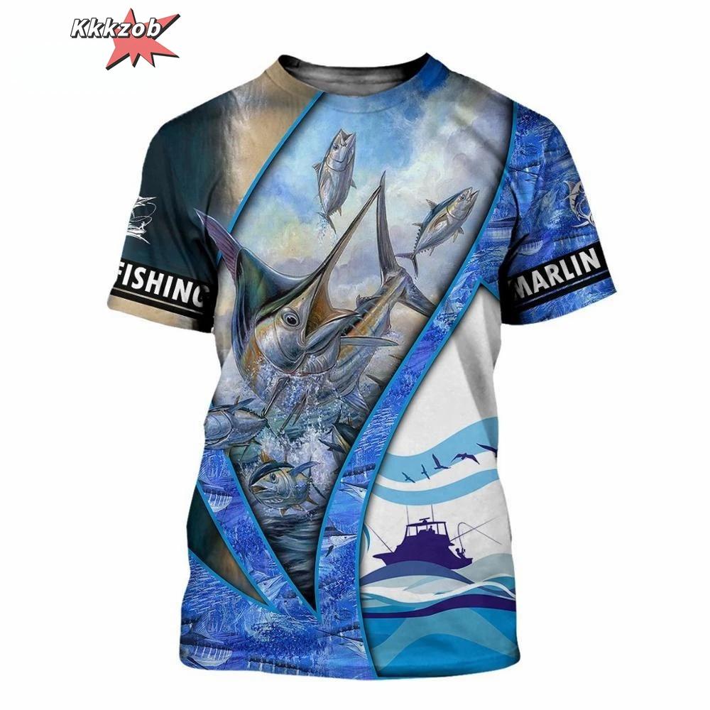 Sommer Outdoor Angelbegeisterte 3D Gedrucktes Herren und Damen T-Shirt Kurzarm Groß Locker Schnelltrocknend Lässiges Oberteil