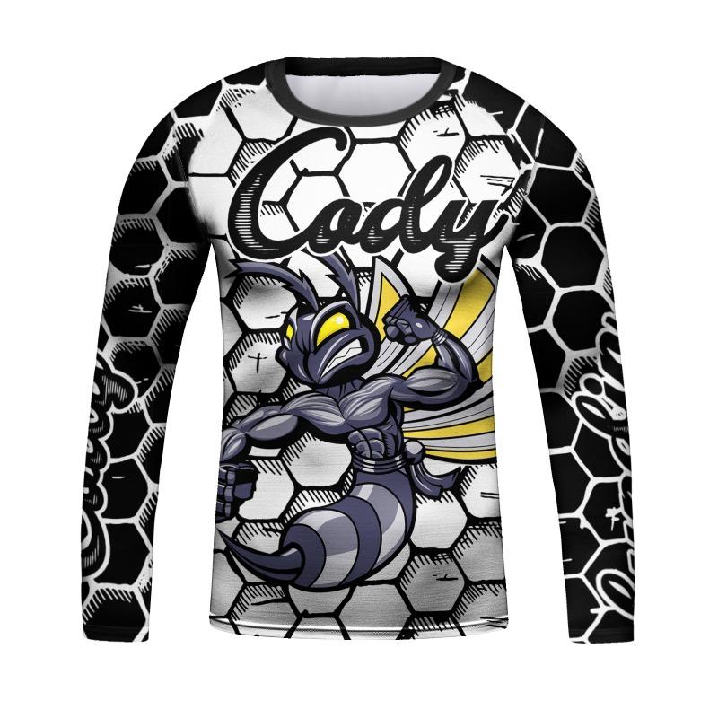 Breathable Elastic 3D Printed Casual Men's Round-neck T-shirt Urban Street Fashion Long Sleeves Men's Top Daily Casual