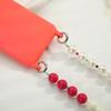 INS style new pearl acrylic colored bead long anti-loss portable diagonal span hand carry fashion chain mobile phone chain