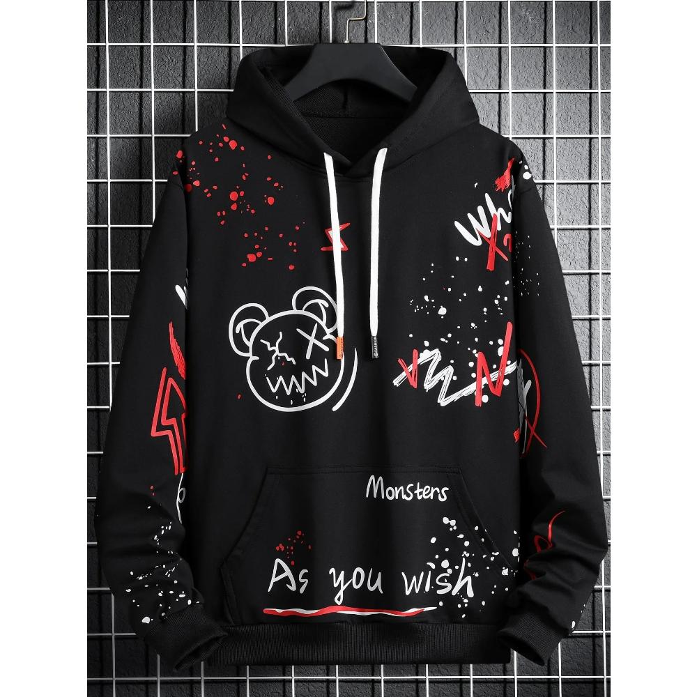 Fashion Versatile Men's Loose Sweatshirt Casual Hoodies Sweatshirts Men’s
